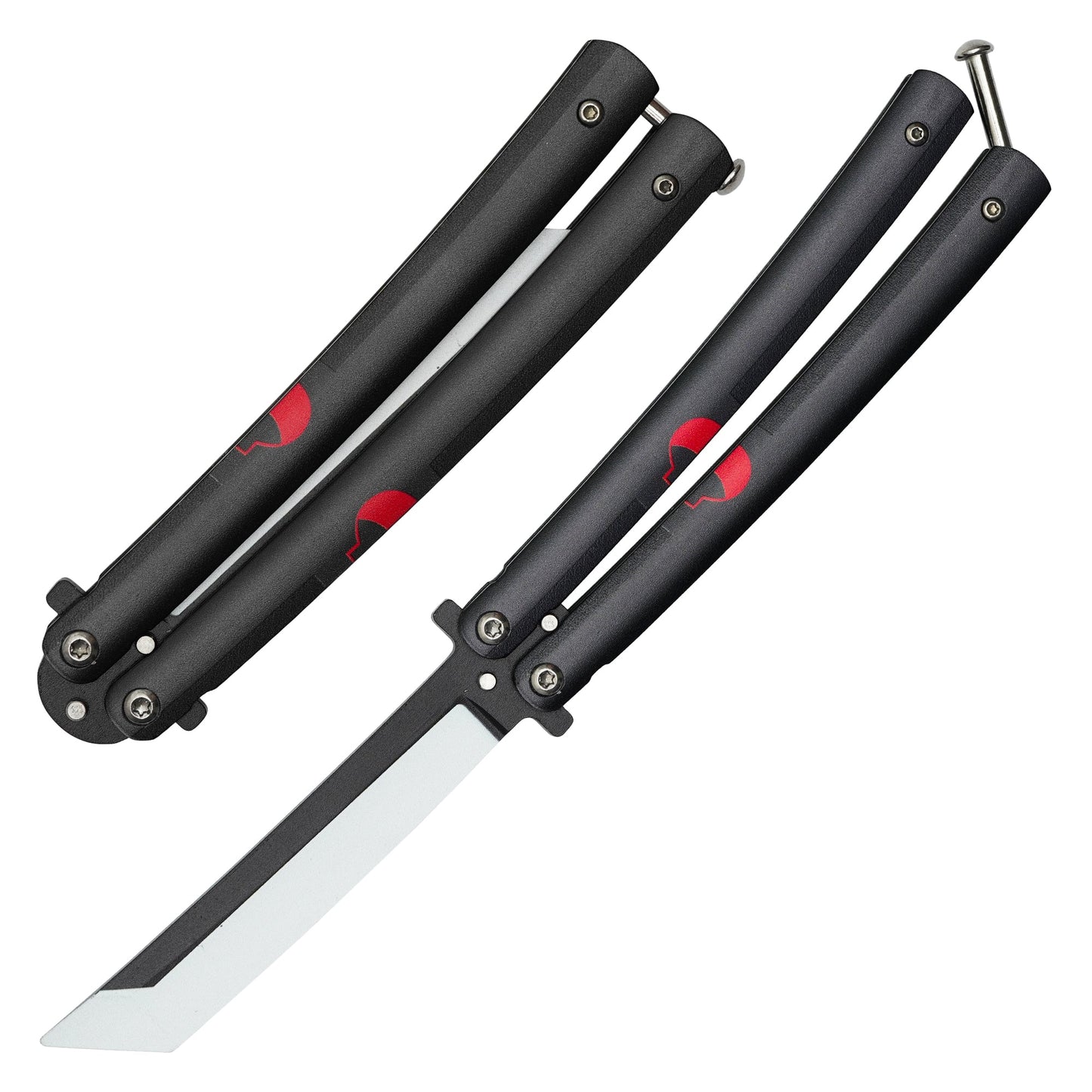 Naruto - 8.5" Sasuke's Black Sword of Kusanagi | Balisong Butterfly Trainer Knife