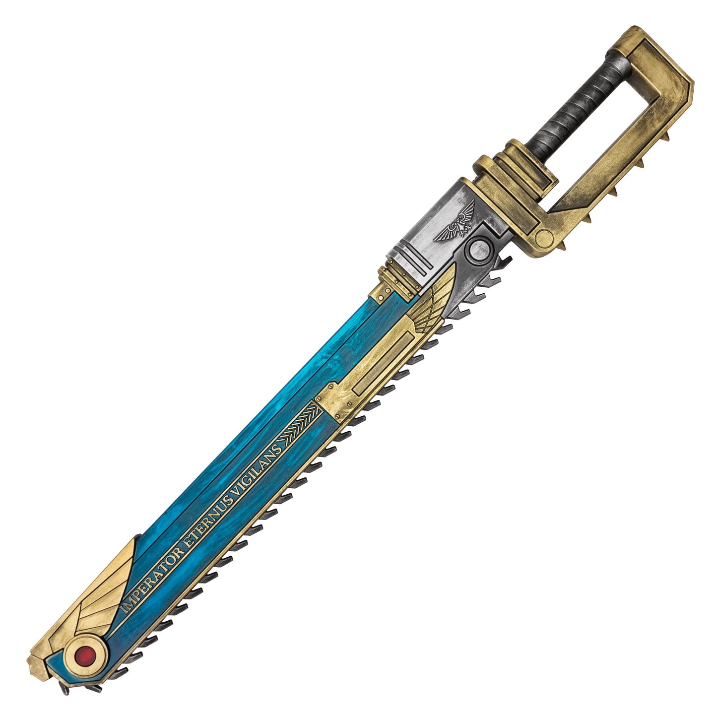 Warhammer 40K: Space Marine 2 – Mark XI Hell’s Teeth Chainsword Replica | Collectible Foam Chainsword