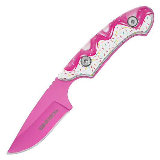 Wartech / Sweet Treats - 5.5" Pink Frosted Sprinkles | Fixed Blade Knife