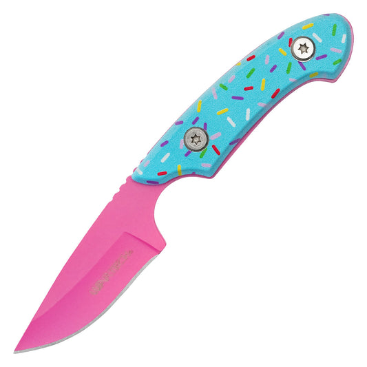 Wartech / Sweet Treats - 5.5" Pink & Blue Sprinkles | Fixed Blade Knife