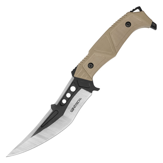 Wartech - 9.75" 2-Tone Desert | Fixed Blade Hunting Knife