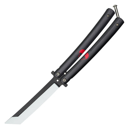 Naruto - 8.5" Sasuke's Black Sword of Kusanagi | Balisong Butterfly Trainer Knife