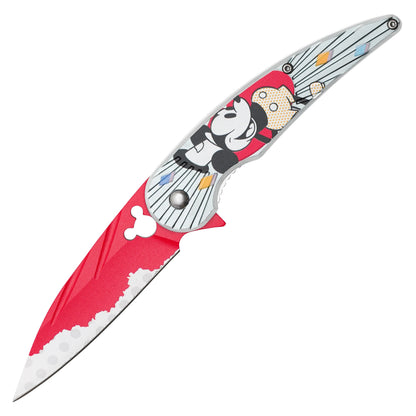Mickey Mouse - 7.75" Red Mickey | Spring Assisted Pocket Knife