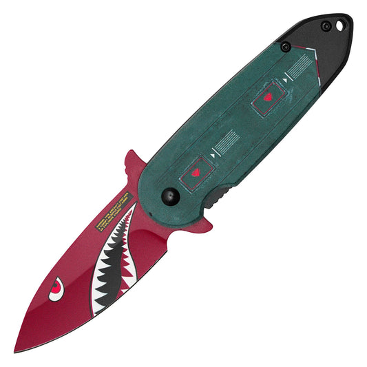 Wartech - Green Atomic Bomb 7.25” | Spring Assisted Pocket Knife