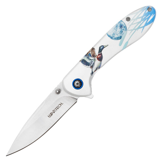 Wartech - 8” Silver Duck | Spring Assisted Pocket Knife