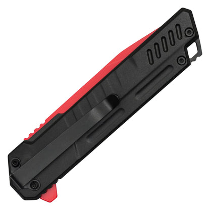 Wartech – 7.75" Red & Black | Spring Assisted Pocket Knife