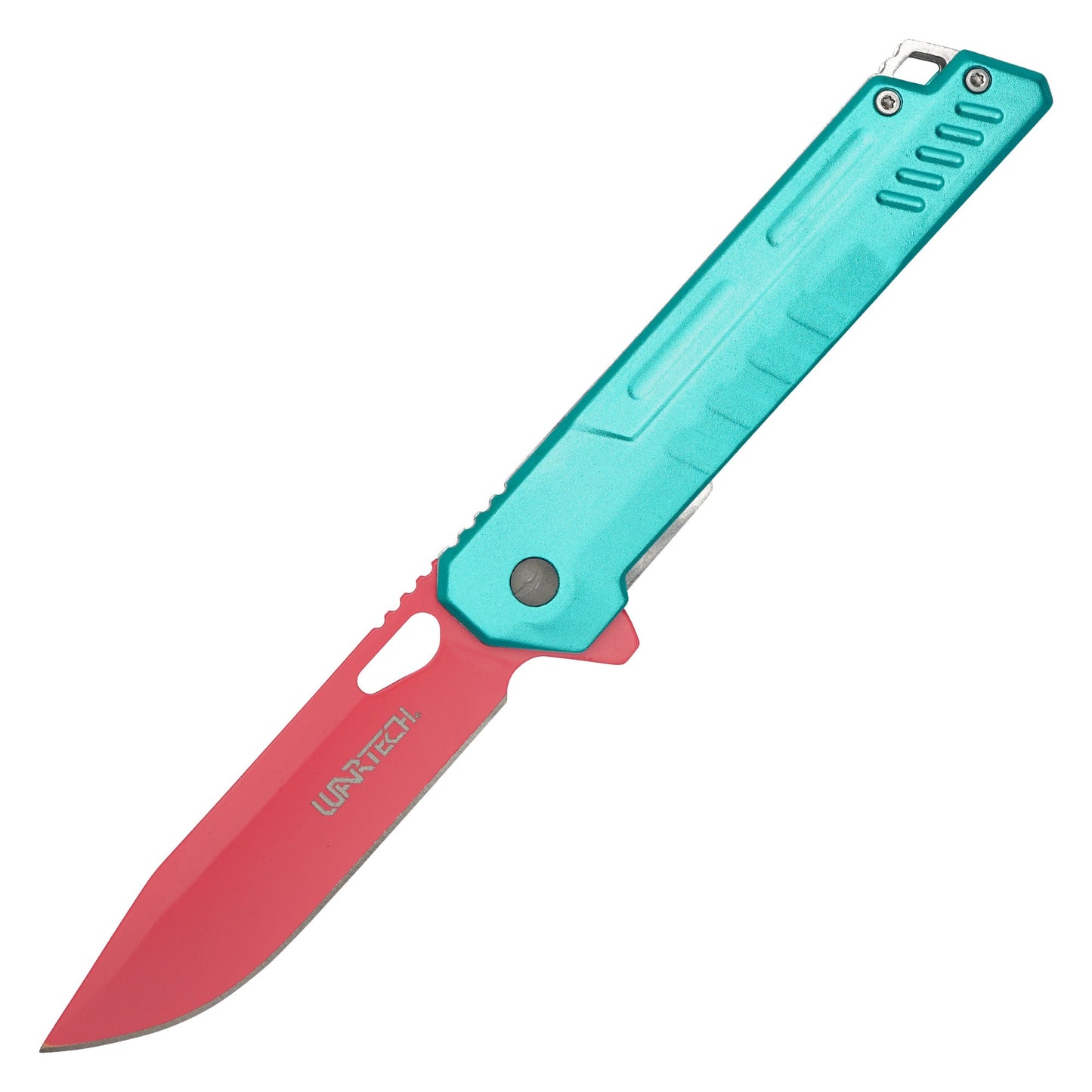 Wartech – 7.75" Red & Cyan | Spring Assisted Pocket Knife