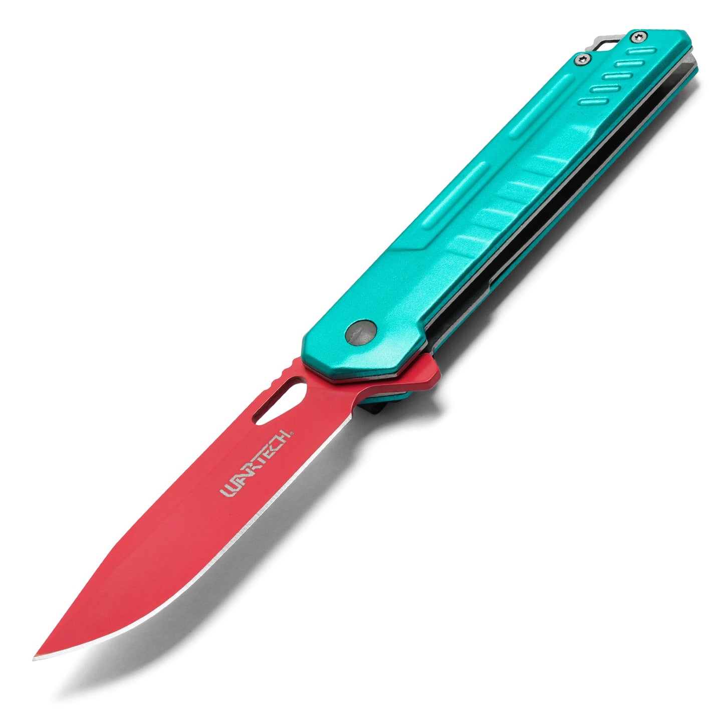 Wartech – 7.75" Red & Cyan | Spring Assisted Pocket Knife