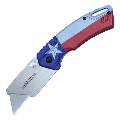 Wartech 7" Texas Flag Folding Box Cutter